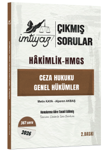 İmtiyaz Yayınları 2026 Hakimlik HMGS Ceza Hukuku Genel Hükümler Çıkmış Sorular Çözümlü