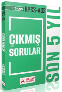 Paraf Akademi KPSS - AGS Lisans Tıpkı Basım Son 5 Yıl Çıkmış Sorular