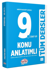 Editör Yayınları 9. Sınıf VIP Tüm Dersler Konu Anlatımlı
