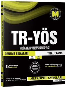 Metropol Yayınları TR-YÖS Orta Seviye 15 Deneme