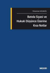 Batıda Siyasi ve Hukuki Düşünce Üzerine Kısa Notlar