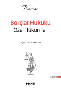Themis Borçlar Hukuku Özel Hükümler Konu Kitabı