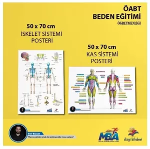 Dizgi Kitap Yayınları ÖABT Beden Eğitimi Öğretmenliği İskelet Sistemi ve Kas Sistemi 2'li Poster