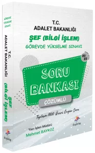Dizgi Kitap 2023 GYS Adalet Bakanlığı Bilgi İşlem Şef Soru Bankası Çözümlü Görevde Yükselme
