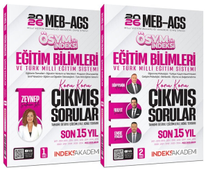 İndeks Akademi 2026 MEB-AGS Eğitim Bilimleri ve Türk Milli Eğitim Sistemi ÖSYM nin İndeksi Çıkmış Sorular Son 15 Yıl Çözümlü Set