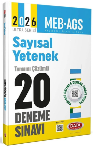 Data Yayınları 2026 MEB-AGS Sayısal Yetenek 20 Deneme Çözümlü Ultra Serisi