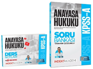 İndeks Akademi 2026 KPSS A Grubu Anayasa Hukuku Video Ders Notları ve Soru Bankası 2'li Set