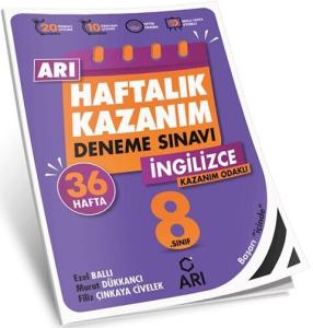 Arı Yayıncılık 8. Sınıf İngilizce Haftalık Kazanım Denemeleri