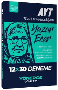 Yönerge Yayınları AYT Türk Dili ve Edebiyatı Yazar Eser 12x30 Deneme