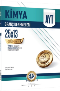 Bilgi Sarmal Yayınları AYT Kimya 25 x 13 Branş Denemeleri