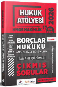Dizgi Kitap Yayınları 2026 Hukuk Atölyesi Hakimlik HMGS Borçlar Hukuku Genel Özel Hükümler Tamamı Çözümlü Çıkmış Sorular