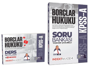 İndeks Akademi 2026 KPSS A Grubu Borçlar Hukuku Video Ders Notları ve Soru Bankası 2'li Set