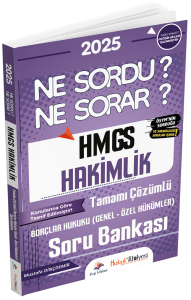 Dizgi Kitap Hukuk Atölyesi 2025 HMGS Hakimlik Borçlar Hukuku Genel-Özel Hükümler Ne Sordu Ne Sorar Soru Bankası Çözümlü