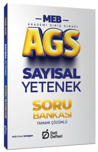 Deli Defteri Yayınları 2026 MEB-AGS Sayısal Yetenek Soru Bankası Çözümlü