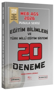 CBA Yayınları 2026 MEB-AGS Eğitim Bilimleri ve Türk Eğitim Sistemi 20 Deneme Çözümlü Pusula Serisi
