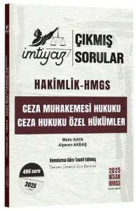 İmtiyaz Yayınları 2025 Hakimlik HMGS Ceza Muhakemesi Hukuku, Ceza Hukuku Özel Hükümler Çıkmış Sorular Çözümlü