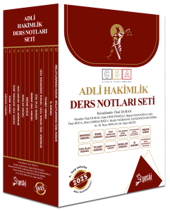 Yetki Yayınları 2025 ÇSA Adli Hakimlik Ders Notu Seti