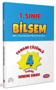 Data Yayınları 1. Sınıf Bilsem Tamamı Çözümlü Fasikül 4 Deneme Sınavı