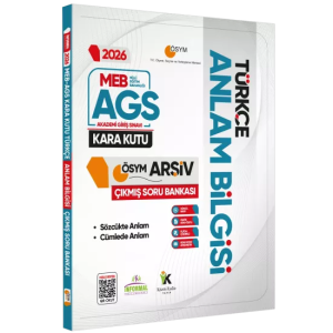 Kara Kutu Yayınları 2026 MEB-AGS Türkçenin Kara Kutusu ANLAM BİLGİSİ (Sözcük-Cümle) ÖSYM Çıkmış Dijital Çözümlü Soru Bankası