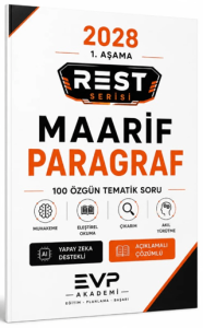 EVP Akademi 2028 REST Serisi Maarif Model Paragraf Soru Bankası 100 Özgün Tematik Soru Çözümlü