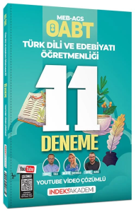İndeks Akademi 2026 ÖABT MEB-AGS Türk Dili ve Edebiyatı 11 Deneme Youtube Video Çözümlü