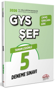 Editör Yayınları 2026 Milli Eğitim Bakanlığı Şef GYS Tamamı Çözümlü 5 Deneme Sınavı