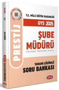 Data Yayınları 2025 Milli Eğitim Bakanlığı Şube Müdürlüğü Prestij Tamamı Çözümlü GYS Soru Bankası