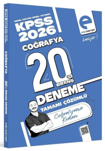 Coğrafyanın Kodları 2026 KPSS Coğrafya 20'li Branş Deneme Tamamı Çözümlü