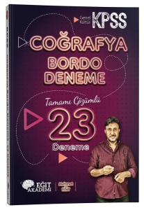 Mehmet Eğit KPSS Coğrafya Tamamı Çözümlü 23 Bordo Deneme Sınavı