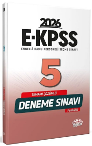 Editör Yayınları 2026 EKPSS Tamamı Çözümlü 5 Deneme Sınavı