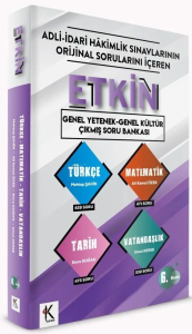 ETKİN Adli İdari Hakimlik Genel Yetenek Genel Kültür Çıkmış Soru Bankası Çözümlü