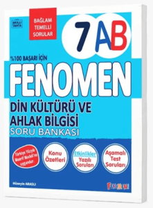 Fenomen Okul Yayınları 7. Sınıf Din Kültürü ve Ahlak Bilgisi Fenomen A ve B Soru Bankası