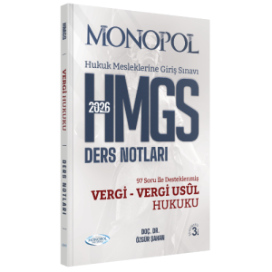 Monopol Yayınları 2026 HMGS Vergi Hukuku Vergi Usul Hukuku Ders Notları