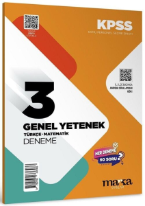 Marka Yayınları 2026 KPSS Genel Yetenek Türkçe-Matematik 3 Deneme Çözümlü