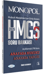 Monopol Yayınları 2026 HMGS Anayasa Hukuku Anayasa Yargısı Soru Bankası