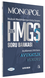 Monopol Yayınları 2026 HMGS Avukatlık Hukuku Soru Bankası