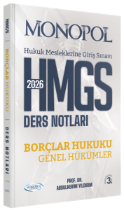 Monopol Yayınları 2026 HMGS Borçlar Hukuku Genel Hükümler Ders Notları