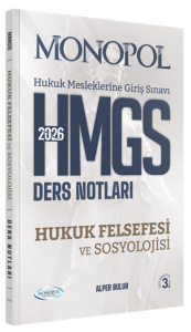 Monopol Yayınları 2026 HMGS Hukuk Felsefesi ve Sosyolojisi Ders Notları