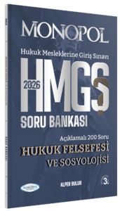 Monopol Yayınları 2026 HMGS Hukuk Felsefesi ve Sosyolojisi Soru Bankası