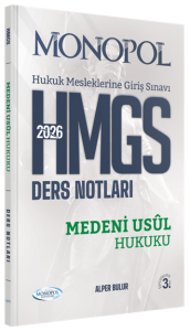 Monopol Yayınları 2026 HMGS Medeni Usul Hukuku Ders Notları
