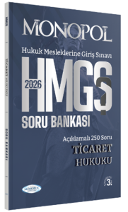 Monopol Yayınları 2026 HMGS Ticaret Hukuku Soru Bankası