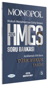 Monopol Yayınları 2026 HMGS Türk Hukuk Tarihi Soru Bankası
