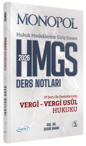 Monopol Yayınları 2026 HMGS Vergi Hukuku Vergi Usul Hukuku Ders Notları