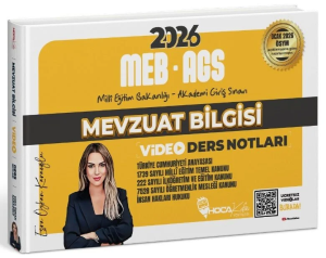 Hoca Kafası Yayınları 2026 MEB-AGS Mevzuat Bilgisi Video Ders Notları