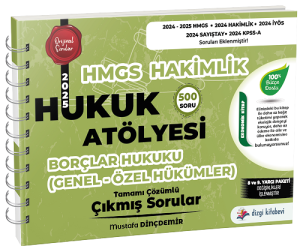 Dizgi Kitap 2025 Hukuk Atölyesi HMGS Hakimlik Borçlar Hukuku Genel Özel Hükümler Çıkmış Sorular Çözümlü