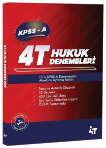 4T Yayınları 2026 KPSS A Grubu Hukuk 10 Deneme Çözümlü