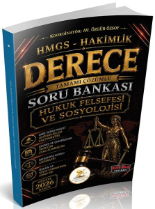 Savaş Yayınları 2026 HUKAL HMGS-Hakimlik Derece Hukuk Felsefesi ve Sosyolojisi Soru Bankası