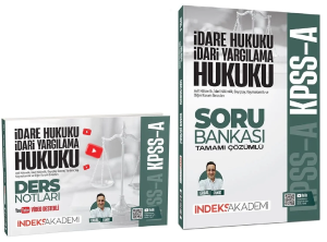 İndeks Akademi 2026 KPSS A Grubu İdare ve İdari Yargılama Hukuku Video Ders Notları ve Soru Bankası 2'li Set