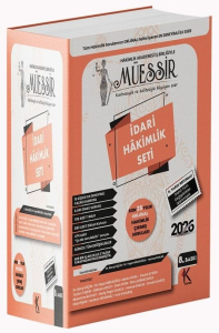 MÜESSİR 2026 İdari Hakimlik Çıkmış Soru Bankası Seti Çözümlü