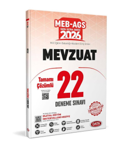Data Yayınları 2026 MEB AGS Mevzuat Tamamı Çözümlü 22 Deneme